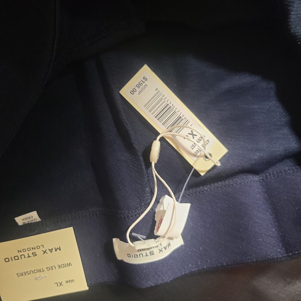 NWT Max Studio London Navy Blue White Stitch Sleep set Size XL - Picture 12 of 15